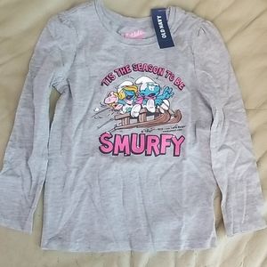 New Smurf Tee Old Navy Christmas girls